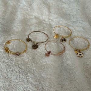Alex and Ani charm bracelets X5